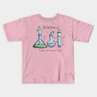 "Whimsical Cosmos: Kids' Science Odyssey" - Funny Science Nerd Kids T-Shirt